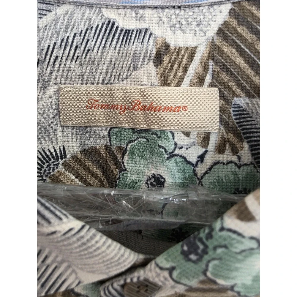 Tommy Bahama Shirt Mens XL Multicolor Floral Silk Hawaiian‎ Camp Button Front